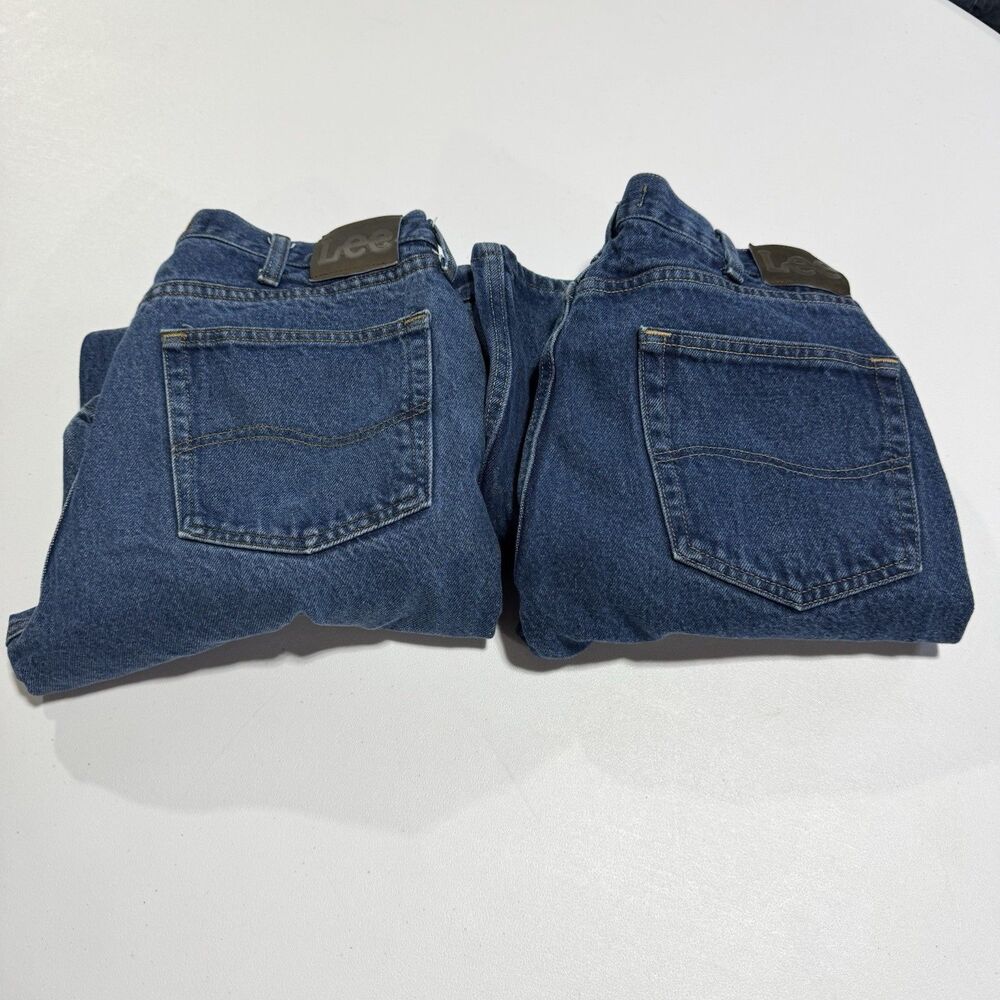 Lot of 2 Lee Jeans Men's 36x29 Regular Fit Straight Leg